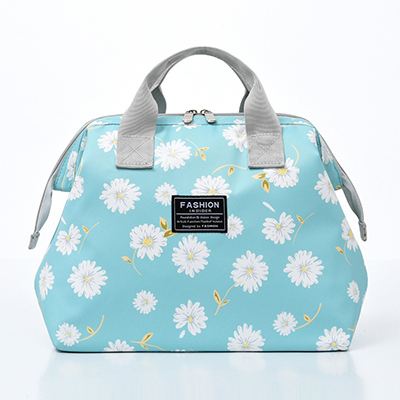 Sac fourre-tout à couches pour bébé avec sac à biberon et tapis à langer pour maman, sacs à main de voyage, organisateurs de poussette, sacs à bandoulière à couches: blue flowers