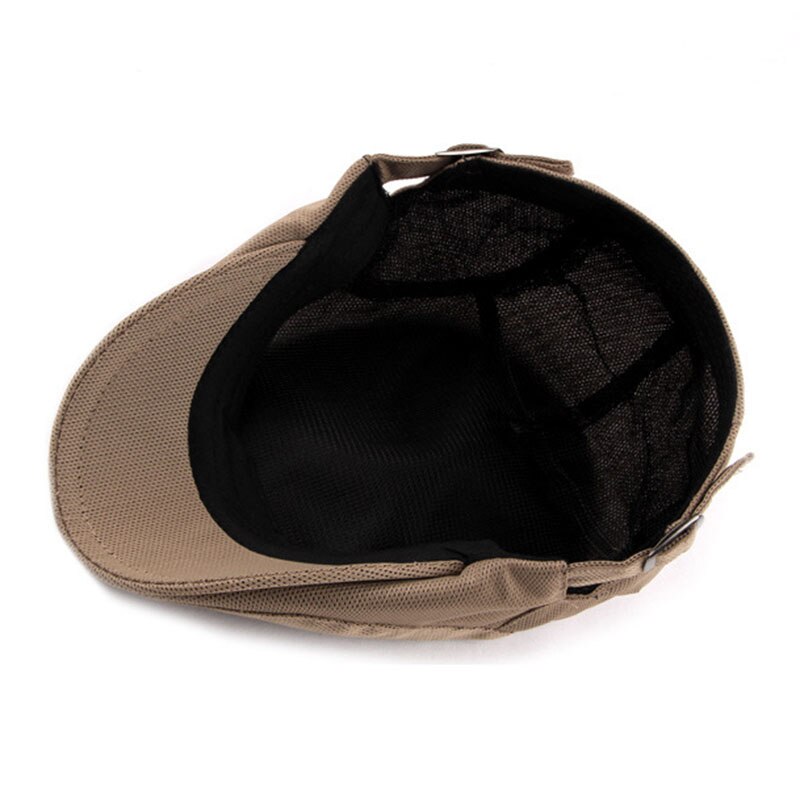 Newsboy Caps For Men Summer Hat Gray Breathable Mesh Solid Vintage Classic Men Women Ivy Flatcap Berets Driver Hats