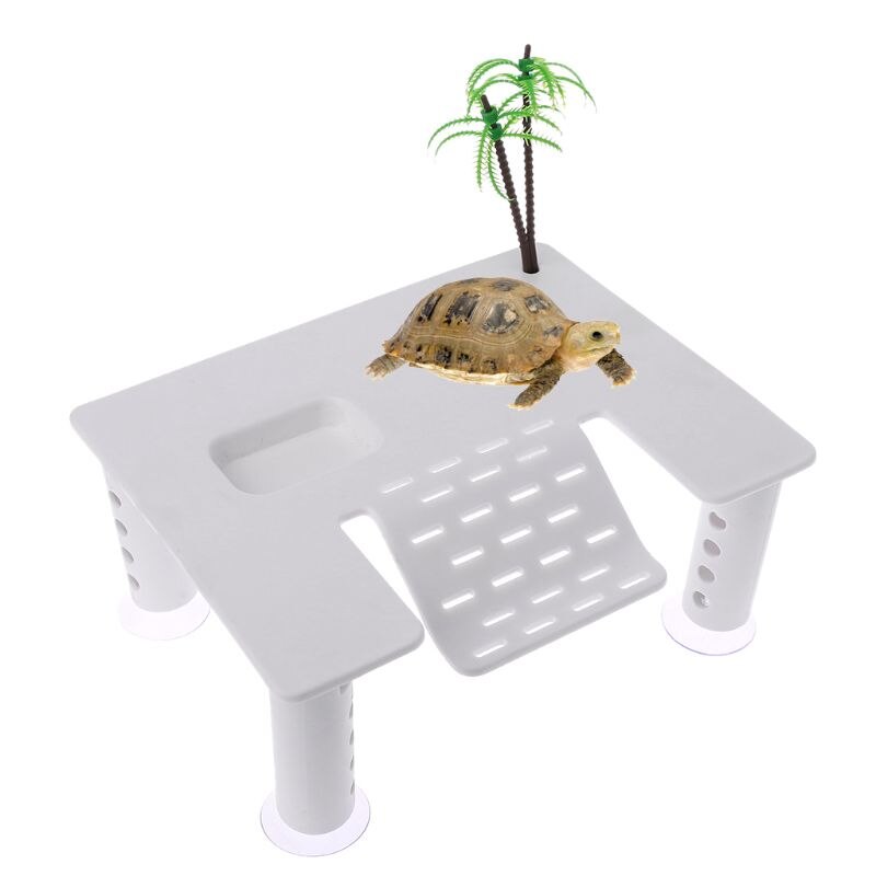 Reptile Platform Turtle Basking Aquarium Fish Tank Climb Ladder Island