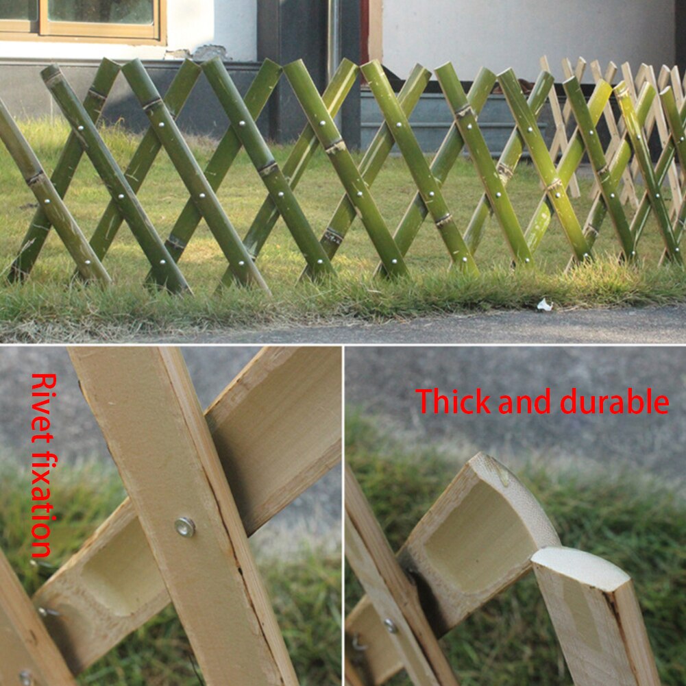 40x180cm Barrier Bamboo Fence Outdoor Garden Net Lawn Courtyard Home Telescopic Expanding Stretchable Plant Climbing Frame