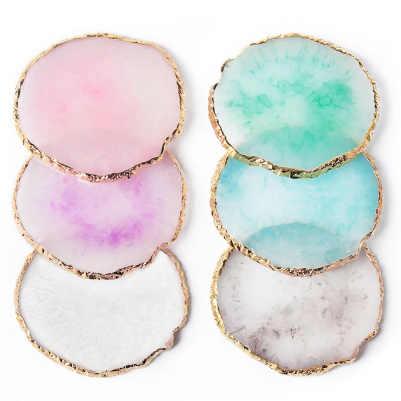 6 couleurs bijoux présentoir collier anneau boucles d'oreilles peint spectacle Palette résine plateau