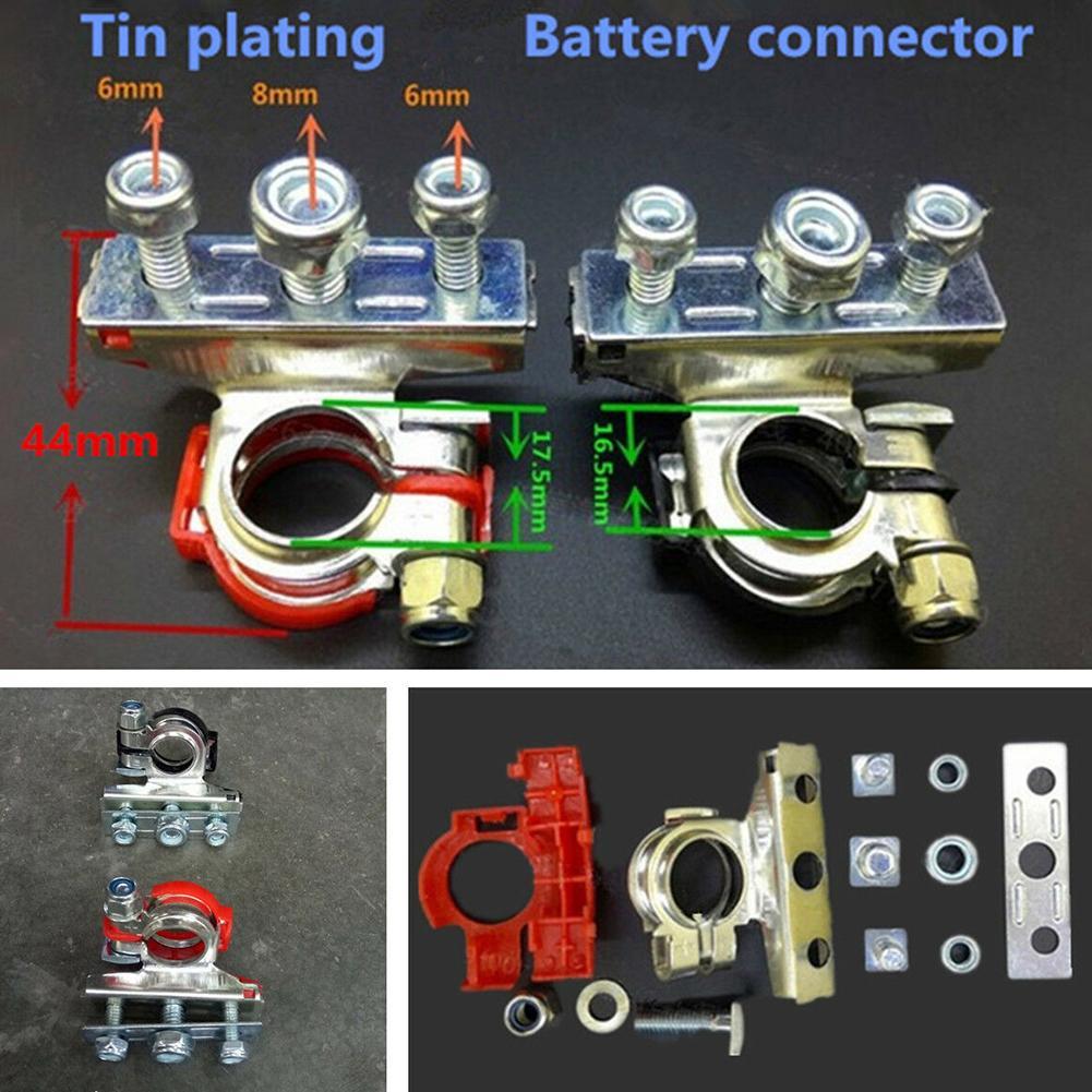 2Pcs Positive Negative Car Truck Van Vehicle Battery Terminals Connectors Clamps Auto Replacement Parts