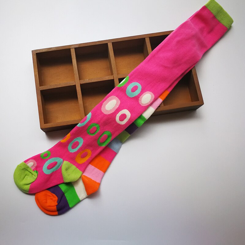 Kinderen Kids Panty Katoen Panty Voor Meisjes Panty Panty Meisjes Knie Hoge Sokken AB Stijl Gestreepte Dot