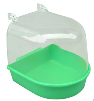 Parrot Bird Bathtub Parrot Bathing Supplies Bird Bathtub Cage Pet Supplies Bird Bath Shower Standing Bin Hanging Tub Shower: Light Green