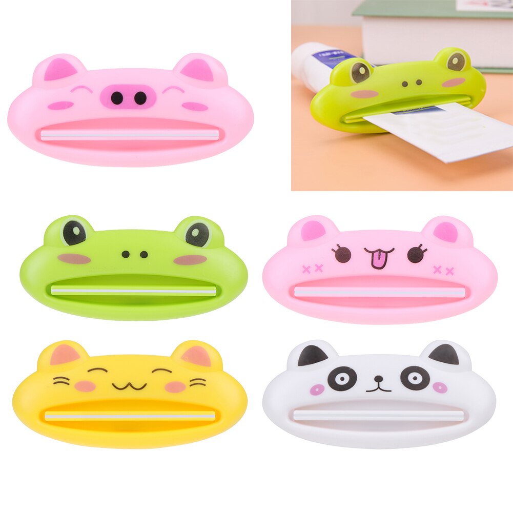 1Pc Toothpaste Squeezer Cute Cartoon Animal Toothpaste Squeezer Cosmetics Bathroom Tube Dispenser