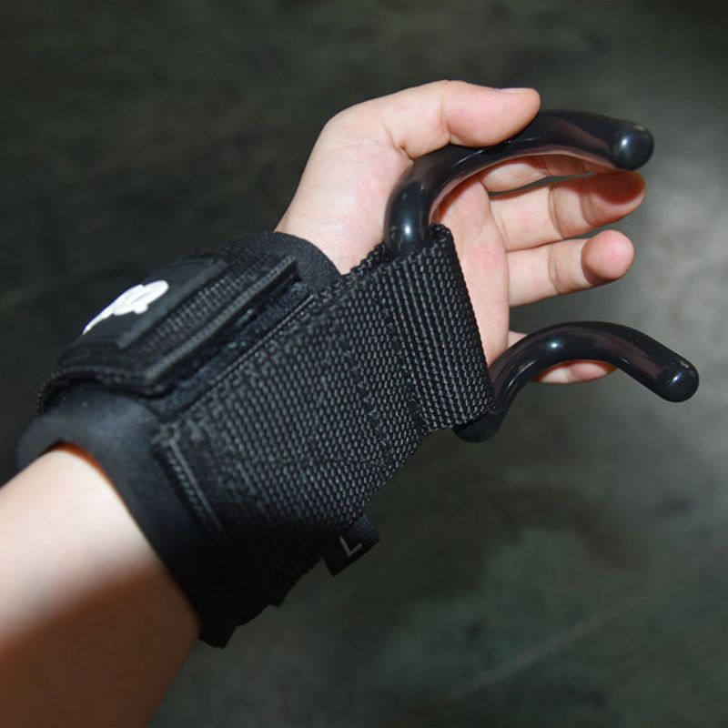 Einstellbar Fitness Handschuhe Mit Haken Handgelenk Unterstützung Hülse Gurt Fitnessstudio Fitness Gewichtheben tot Aufzug ziehen-hoch Zubehör