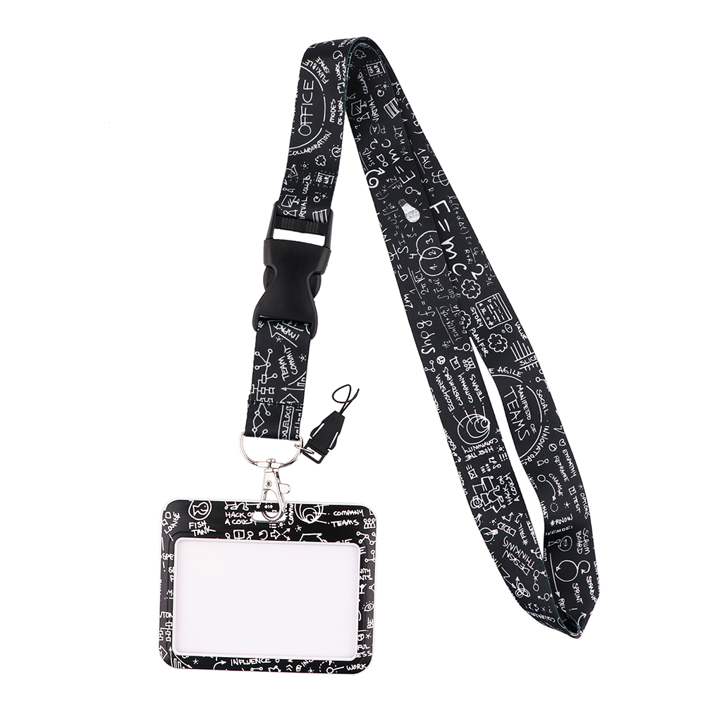 CB112 Math Formule Neck Strap Lanyard Sleutelhanger Mobiele Telefoon Strap Id Badge Houder Touw Sleutelhanger Accessoires Student Leraar