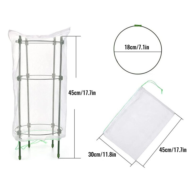 A0KE Zaailing Plant Protector Planten Scherm Beschermende Mesh Kooi Kit Accessoire Voor Tegen Schade Aan Slanke Plant Uit Huisdieren En