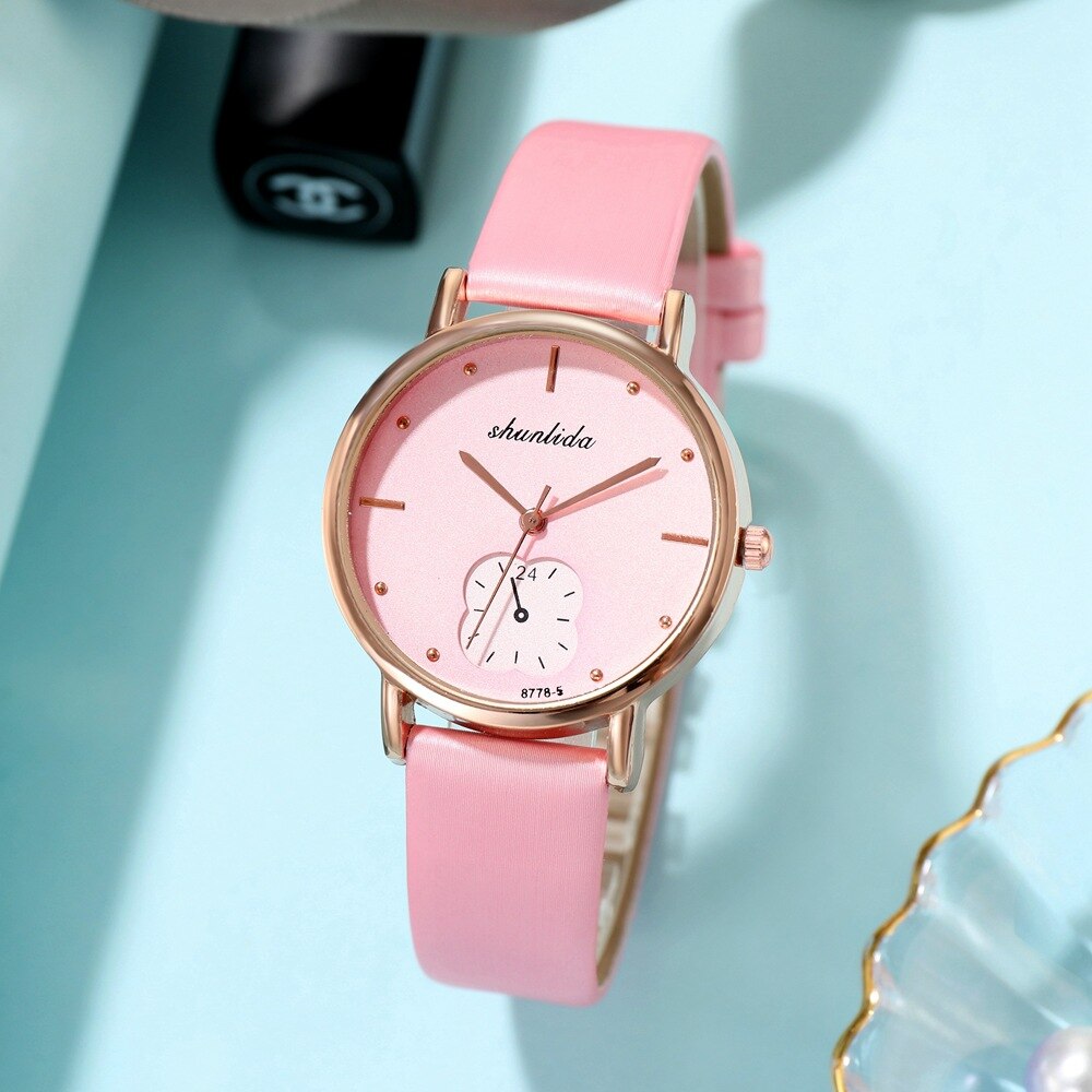 Klavertje Vier Luxe Dames Mode Quartz Horloge Strass Armband Horloge Armband Dames Jurk Horloge #: 04