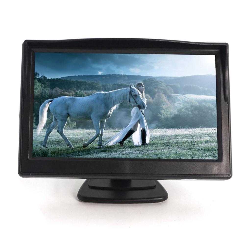 5 Inch Desktop Monitor with Sunshade Reversing Monitor Car LCD Ts530 Desktop Monitor Support 12v-24v