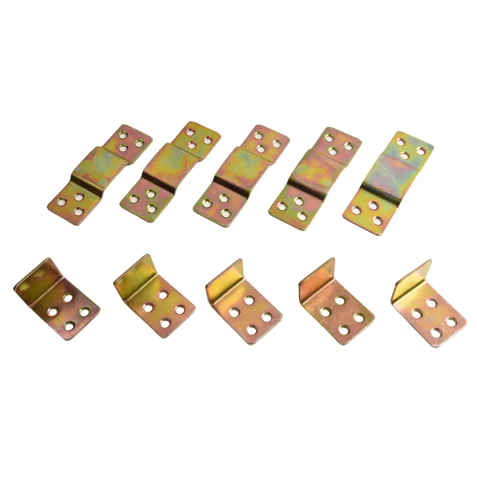 5Pcs Metal Bed Rail Bracket Wood Bed L Shape & Flat Plate Fastener Fitting Replacement Furniture Connector Hardware Fittings