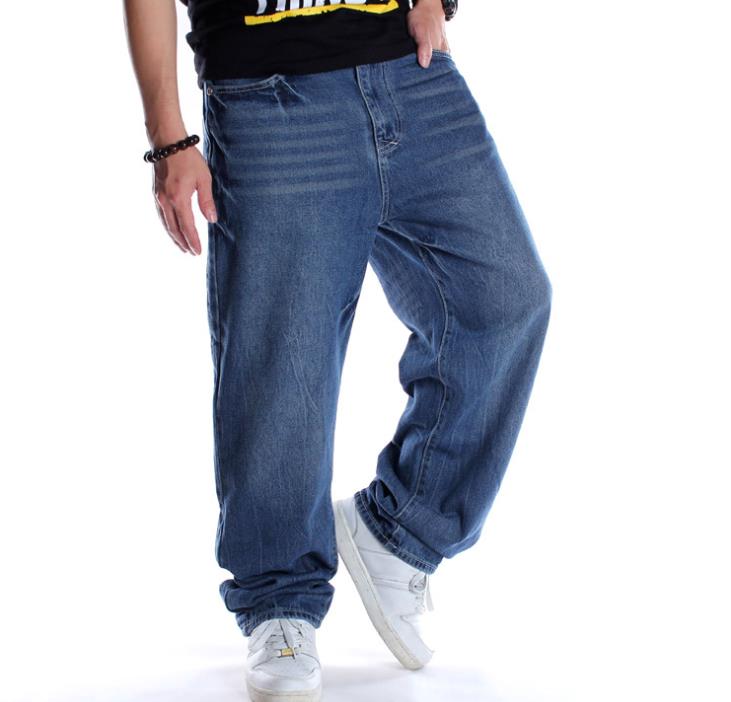 Men's Baggy Denim Jeans – Loose Fit Hip-Hop & Skateboard Pants With Zipper Fly