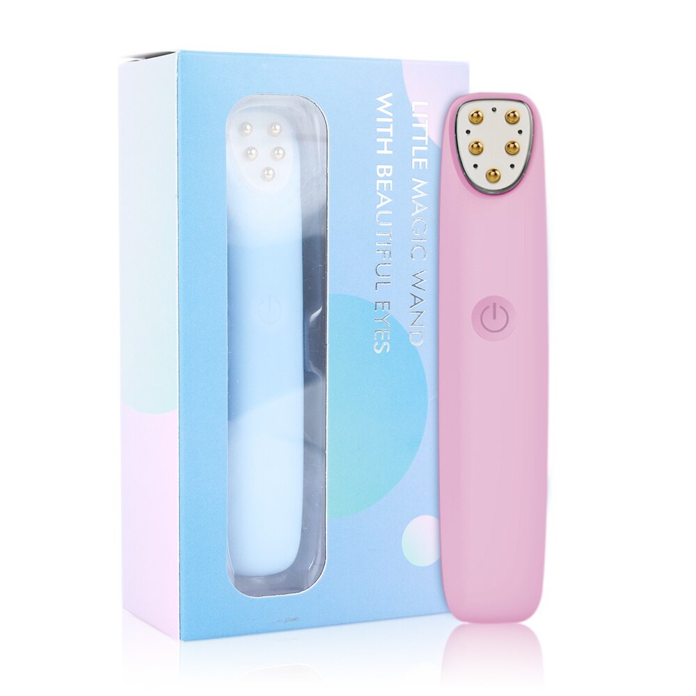 RF radiofrequenza massaggiatore per occhi massaggiatore antirughe antirughe dispositivo elettrico portatile cerchio scuro trattamenti per il viso penna per massaggio a vibrazione: leggero viola