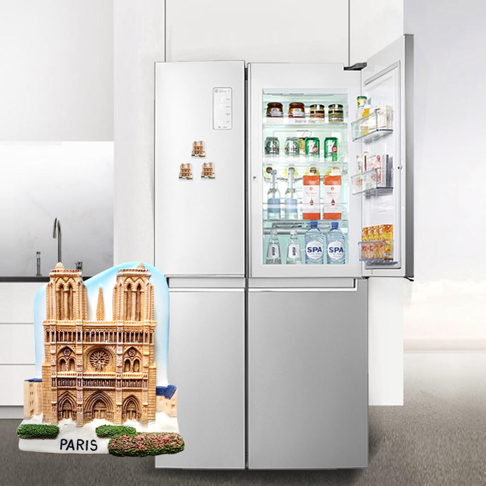 Fridge Magnet Notre Dame De Paris Fridge Sticker Innovative 3D Resin Fridge Magnet Sticker Tourist Souvenir