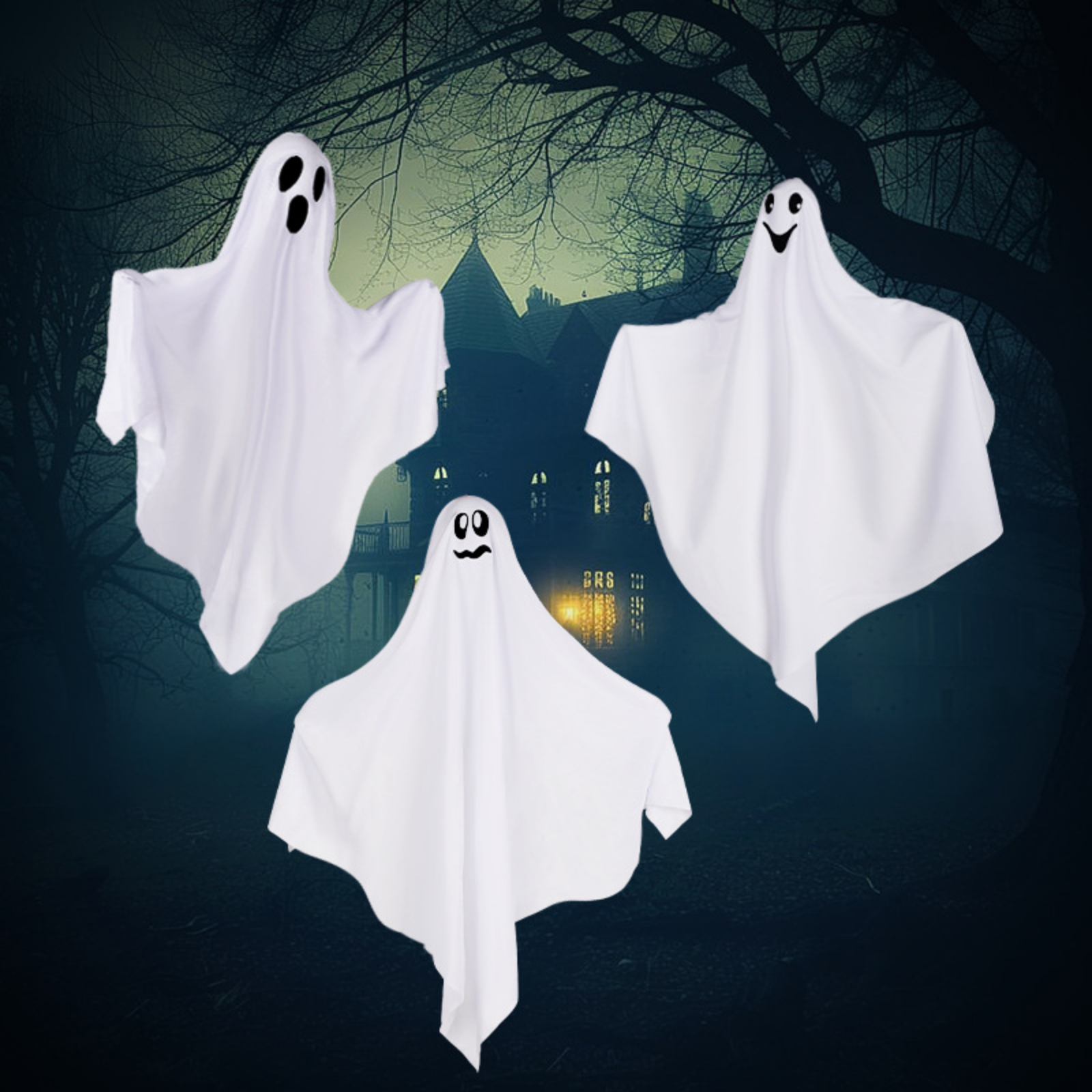 Halloween Horror Atmosfære Dekorasjon Gård Veranda Flere Uttrykk Innendørs Utendørs