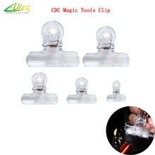 1 Set 5PCS Clear Plastic CDC Magic Tools Stacker Feather Bender Assorted Clips Dubbing Hackle Holding Tool Fly Tying Accessories