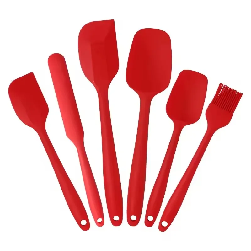 Silicone Cake Spatula Scraper Set Non-Stick Heat-Resistant Turners Spatulas Oil Brush Kitchen Baking Cooking Mixing Kitchenware