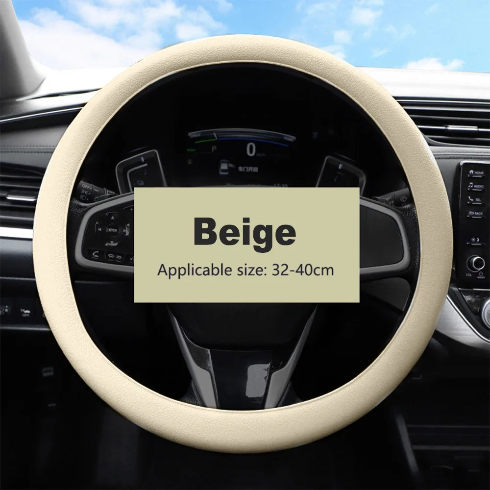 Universelt silikon rattdeksel for 32-40cm/12.6-15.7- tommers elastisk sklisikkert beskyttelsesetui til biltilbehør amagi: Himmelblå