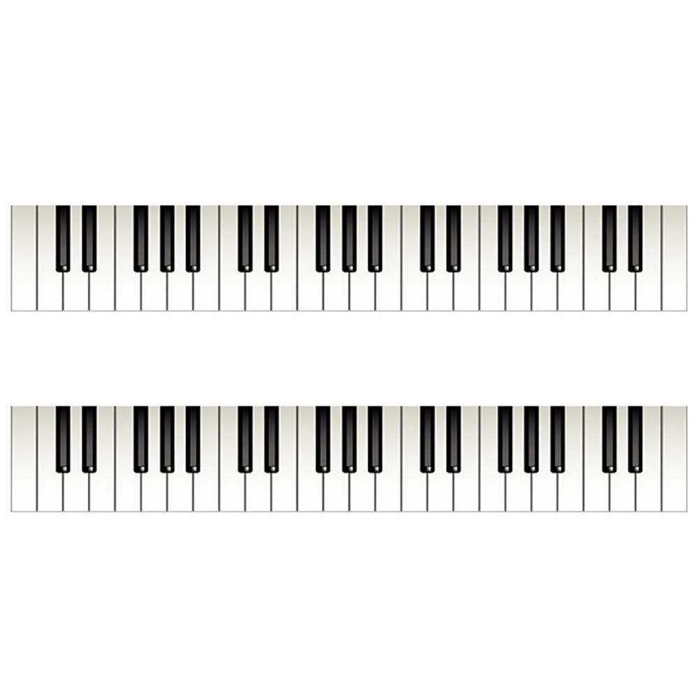 2Pcs Piano Keyboard Waterproof Stairs Stickers Decal Removable Home Ornament Home Decoration Stickers: Default Title