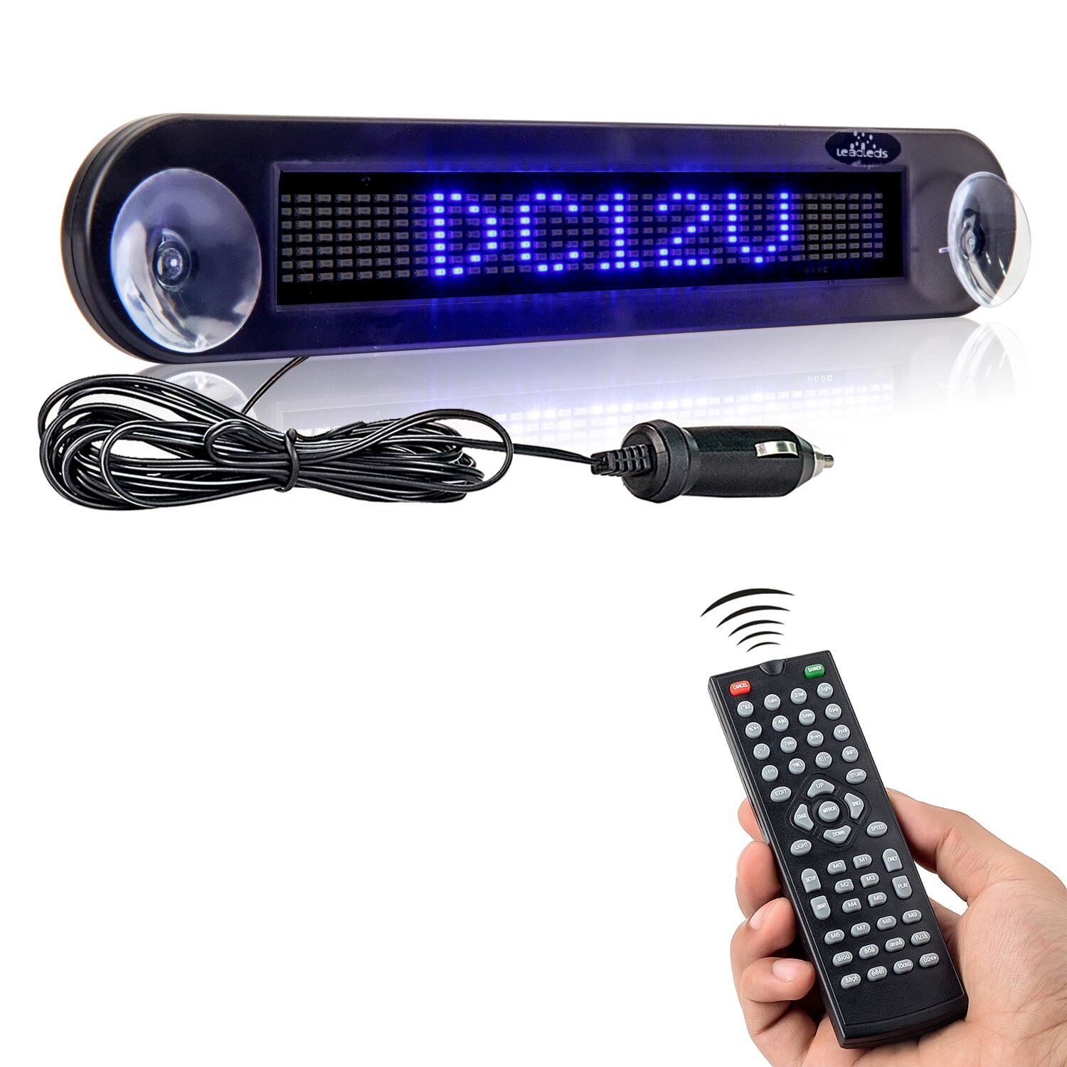 30CM 12V LED Car Sign Remote Control Programmable ... – Grandado