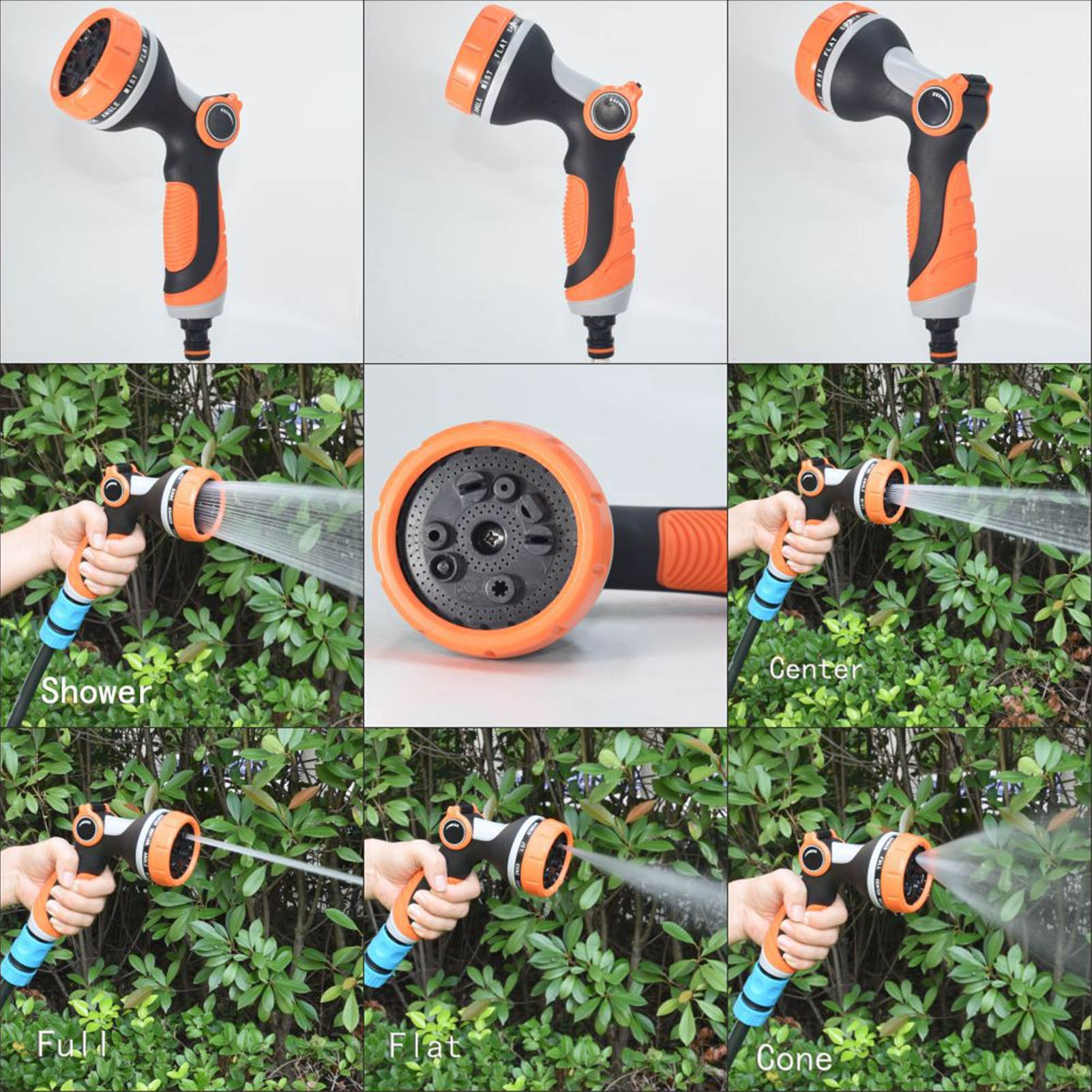 Garden Hose Nozzle Sprayer 10 Modes Heavy Duty Handheld Water Hose Nozzle High Pressure Garden Sprayer for Watering Plants Lawns