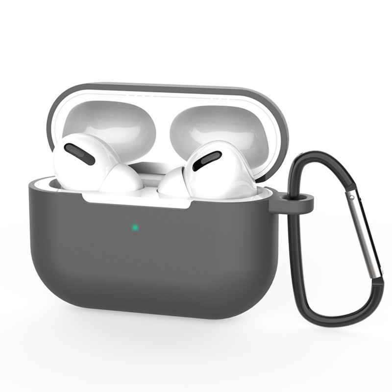 Soft Silicone Case for Apple Airpods Pro Wireless Headset Case for AirPods Pro Charging Box Solid Color Earphones Case: Snow