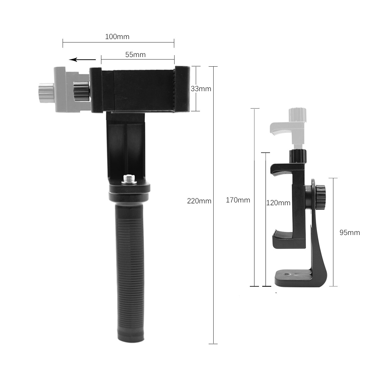 Anti-Slip Smartphone Hand Grip Stabilizer Mobile phone holder Cell Phone Video Holder Adjustable Phone Holder Rotatable Stand