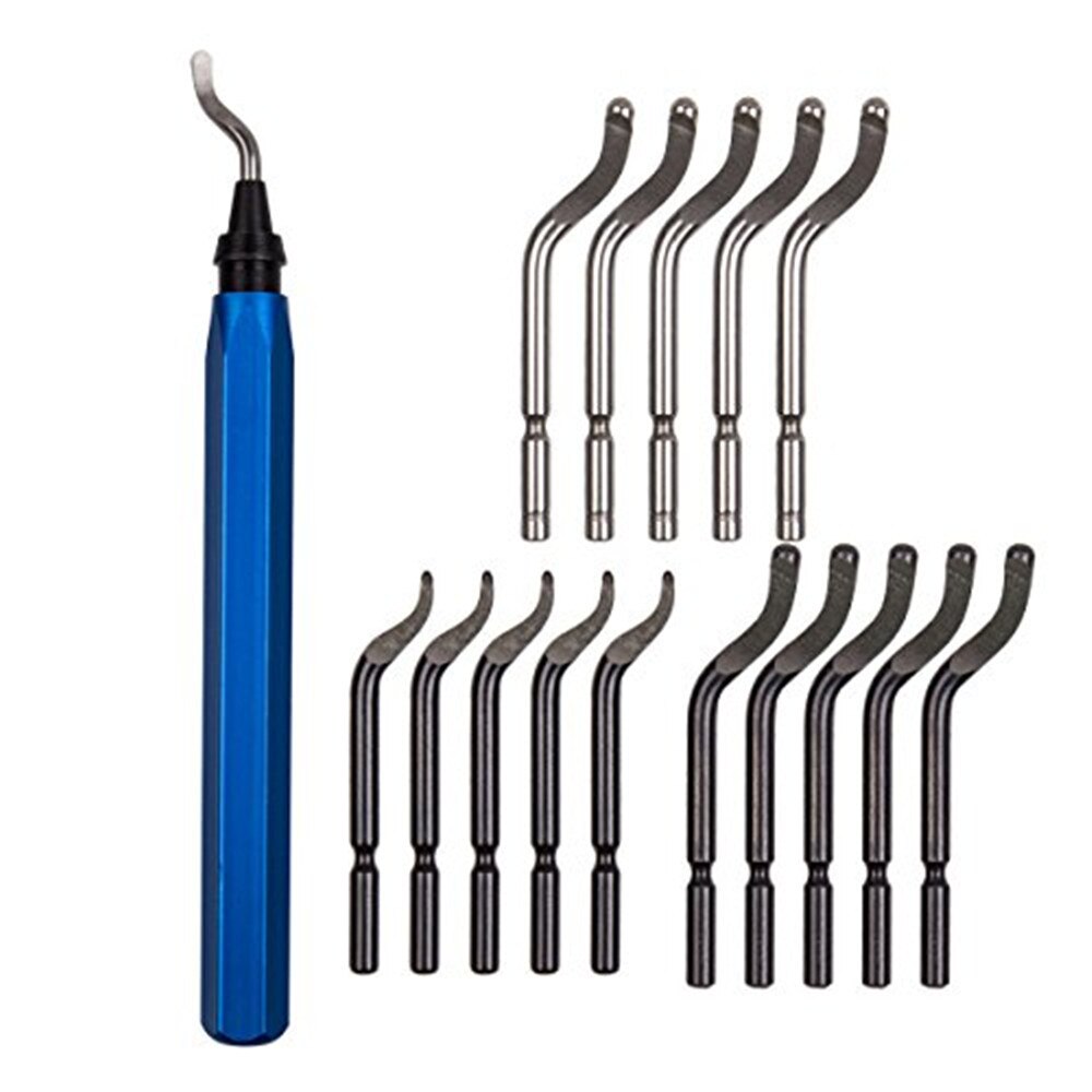 15pcs Metal Repair Deburring Tool Kit Bit Rotary Deburr Blades Remover deburring tool set for Wood-Copper and Steel