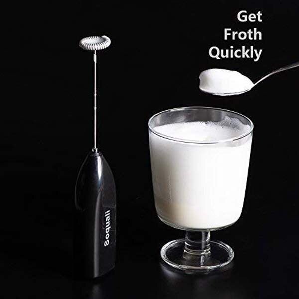 Milk Frother Handheld, Coffee Frother Battery Operated - Electric Whisk Coffee Stirrers, Milk Foamer, Mini Mixer Useful To