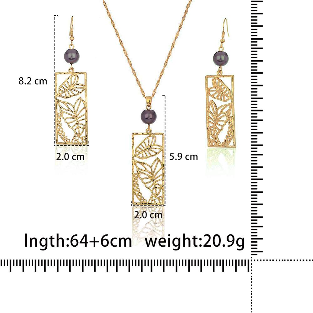 modny dziurawy Monstera wisiorki naszyjniki i kolczyki zestaw kobieta hawajski samoa Marshall styl kobiety perła biżuteria naszyjnik zestawy