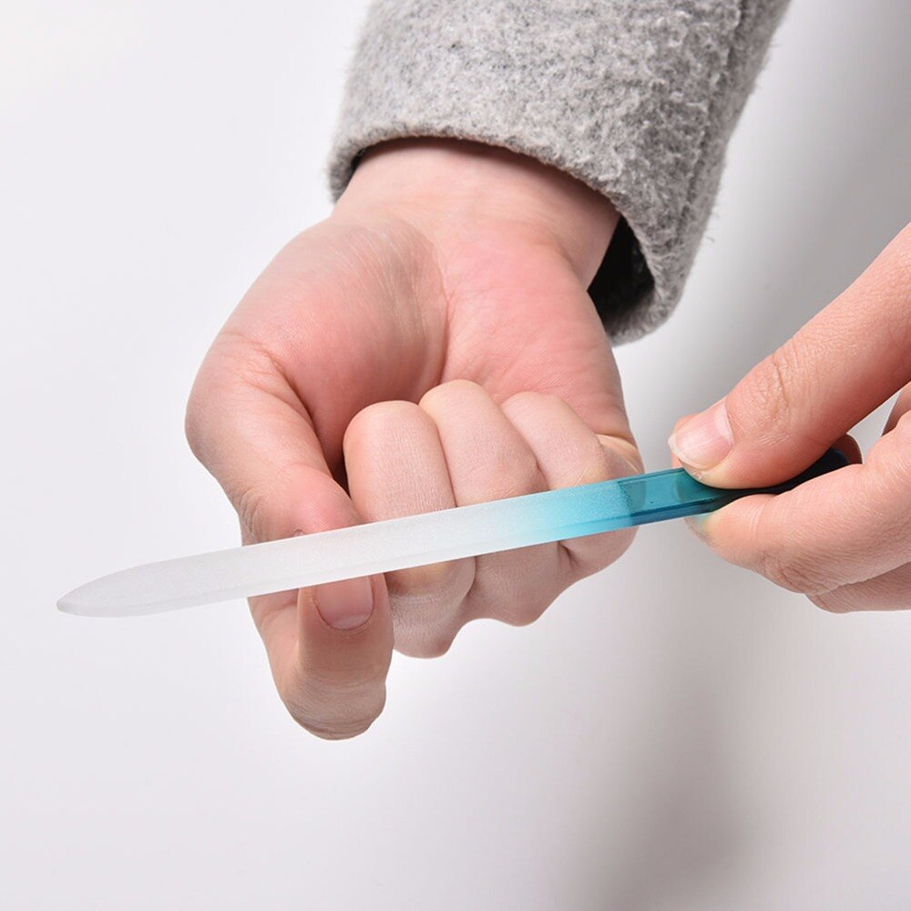 Durable Crystal Glass Nail Art Buffer Files Pro File Manicure Device Tool 1pc