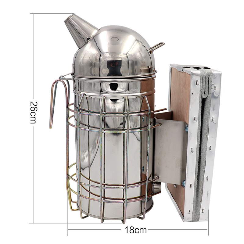 Fumador de apicultura de acero inoxidable, transmisor Manual de abeja, Kit de fumador, herramienta, equipo de apicola, herramientas de mantenimiento, pulverizador