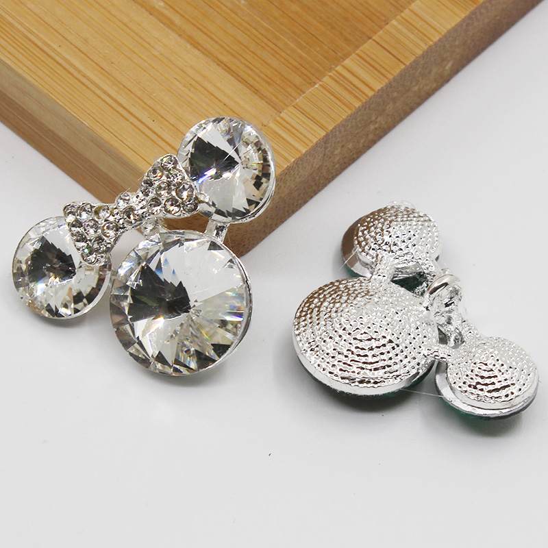 5pc 20 x 30mm flerfarvede glas rhinsten knapper til tøj sofa håndværk knop diamant sytilbehør