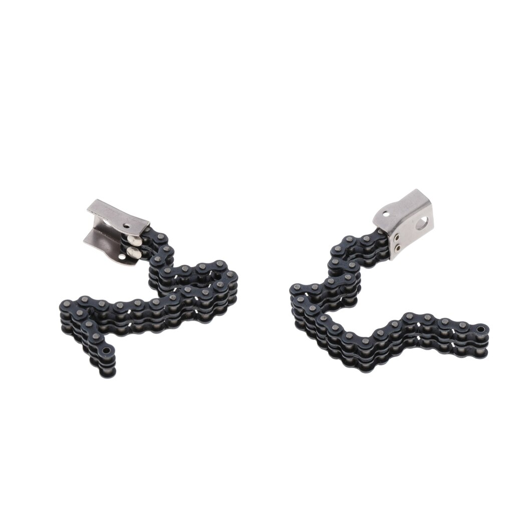 2pcs Steel Percussion Drum Pedal Chain Bass Drum Set Link Chain, 17 X 1.5