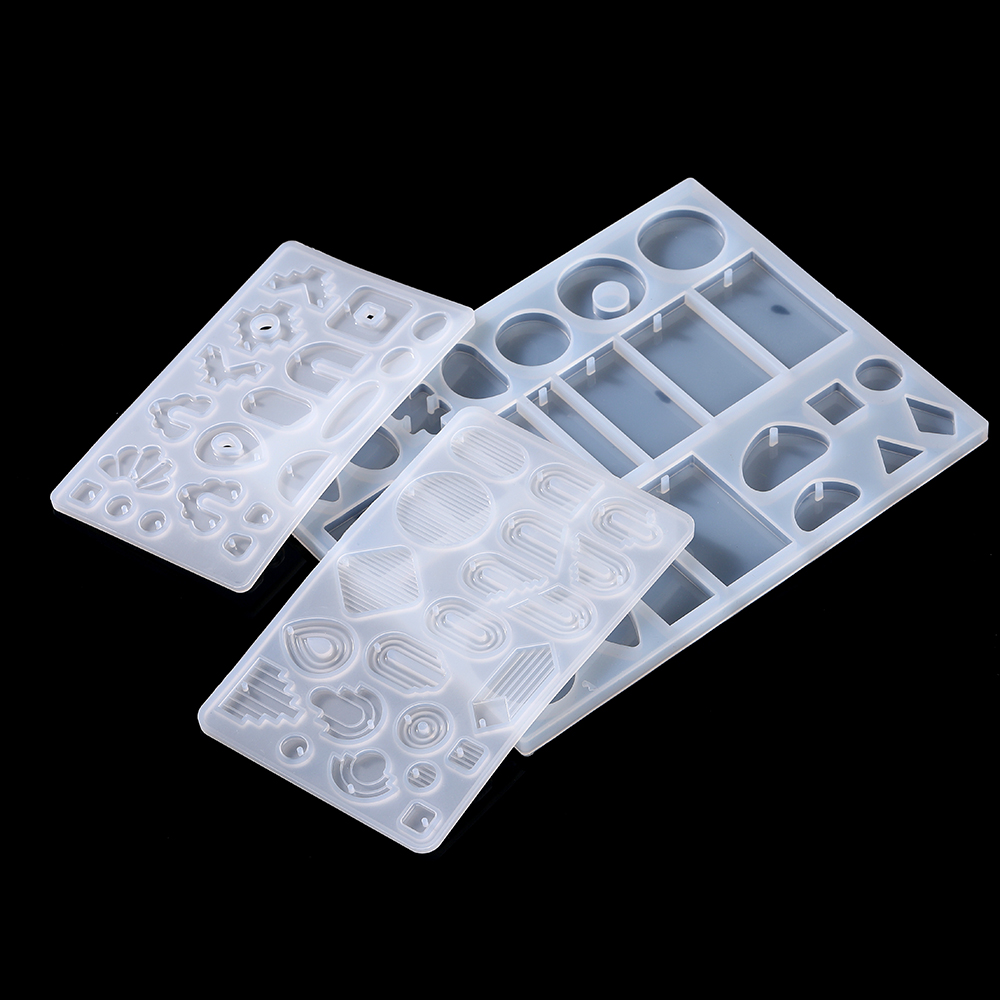 Silicone Earrings Mold Earring Resin Mold Jewelry Making Casting Tools Earring Hooks for Craft DIY Charms Pendant Earring Making