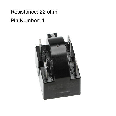 Refrigerator PTC Starter Relay 33 Ohm 1 Pin +Compressor Overload Protector 1/2HP