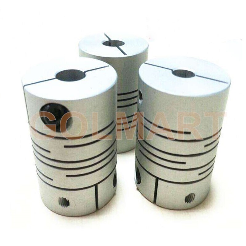 Acoplamiento flexible de aluminio para motor eléctrico, acoplador de eje de línea paralela, CNC, D38mm, 50mm