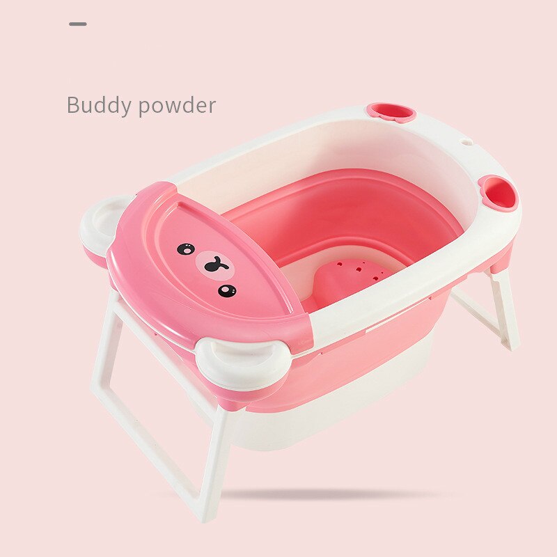 Douche de bébé Portable en Silicone pour enfants, accessoires de baignoire pliables, bassin antidérapant, produits pour -nés: PINK