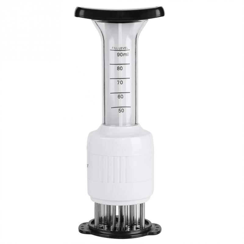 Top Stainless Steel Meat Marinade Tenderizer Needle Steaks Flavor Cook Kitchen Tool