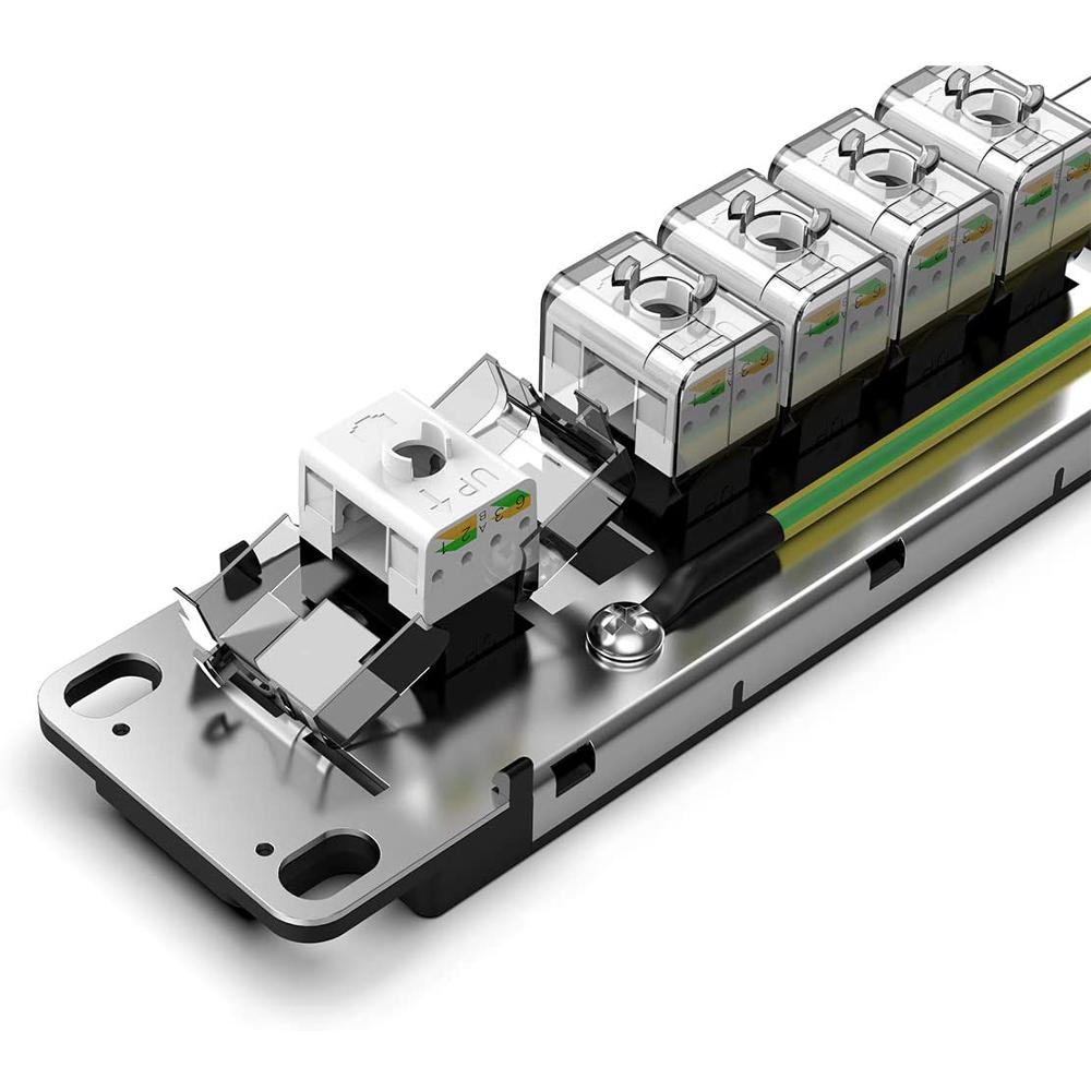 AMPCOM 10-Pack Keystone Jack, CAT6 Tool-Less RJ45 UTP Keystone Jack, No Punch-Down Tool Required Module Coupler - Black