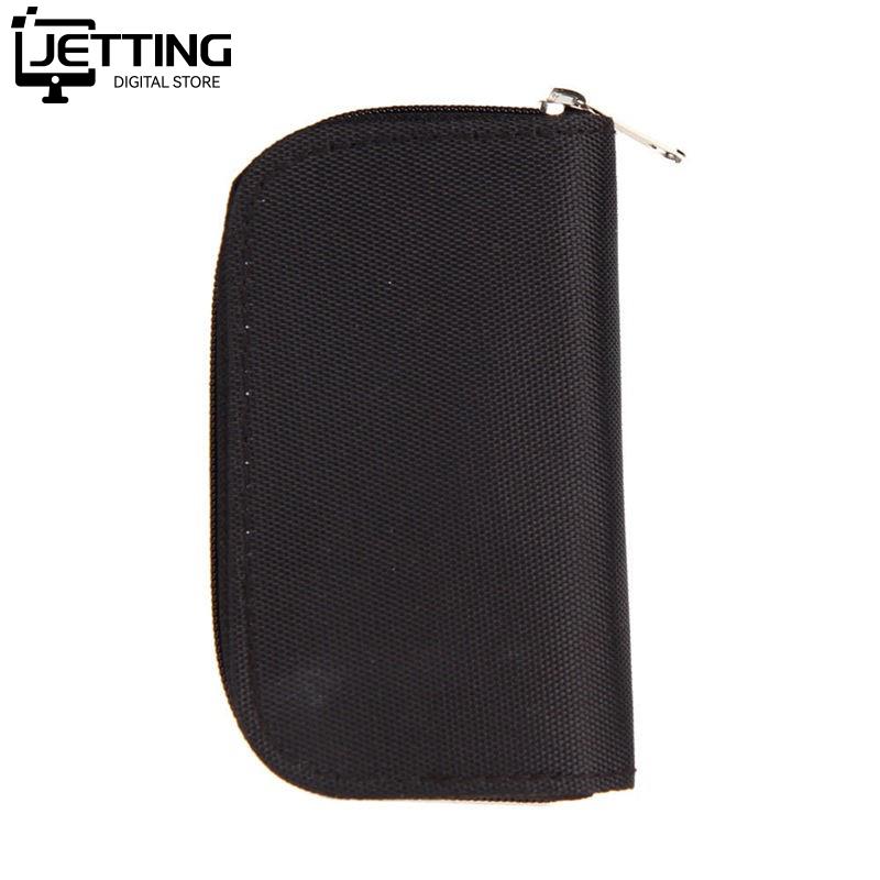 1 PC Schwarz 22 SDHC MMC CF Mikro SD Speicher Karte Lagerung Durchführung Mäppchen fallen Schutz Halfter Brieftasche
