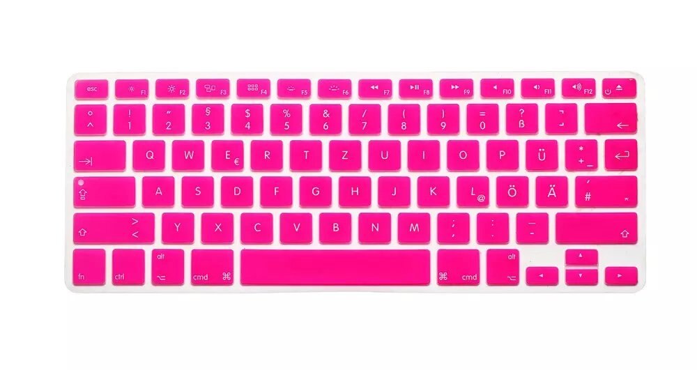US Layout Duitse Letters Toetsenbord Beschermer Voor Macbook Air Pro Retina 13 &quot;15&quot; 17 &quot;Laptop Skin Covers voor Mac book 13 15 QWERTZ: Rose