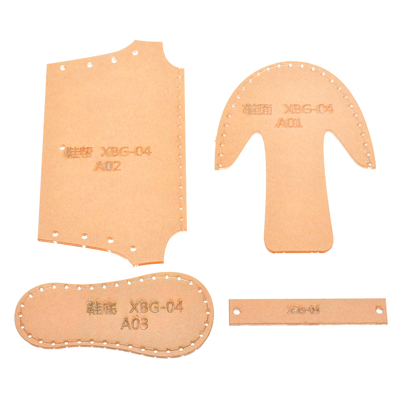 1 Set Transparent Leather Craft Acrylic Template Mini Shoes Keychain Pendant Pattern Stencil Template DIY Accessories