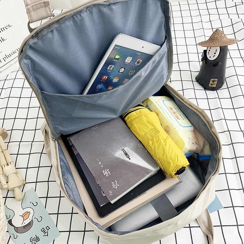 Mode Vrouwen Rugzak Nylon Waterdichte Rugzak Grote 15.6 Inch Laptop Schooltas Voor Tiener Meisje Leuke Student Bookbags