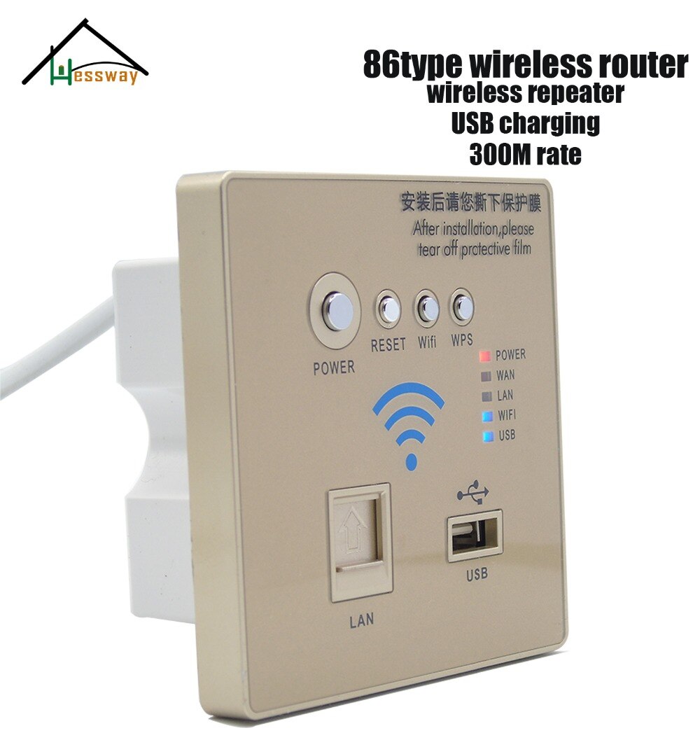 300 MBPS In Wall Wireless WIFI Router for 86 standard