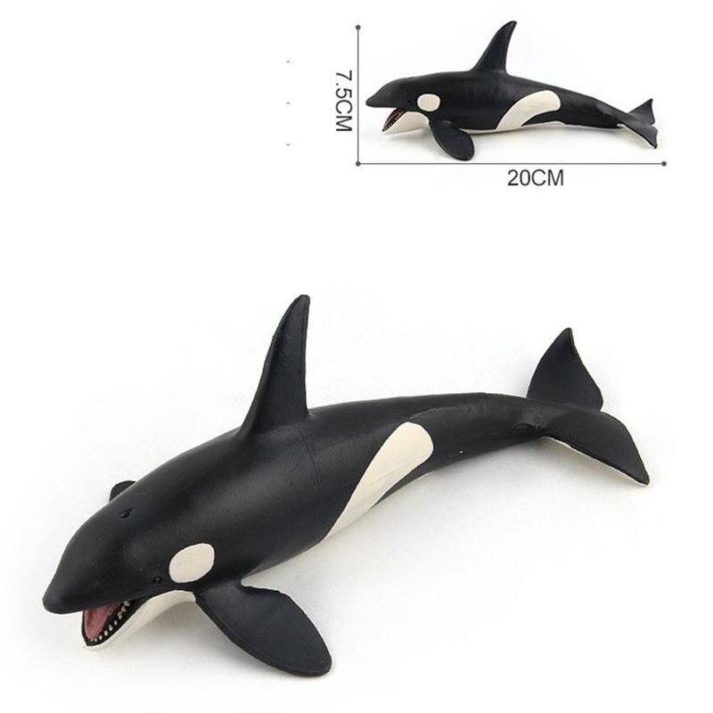 Kæmpe ocean sealife dyremodel marine hval dyr 9 serie hval model kid blødt pvc læringslegetøj til børn tidlig uddannelse