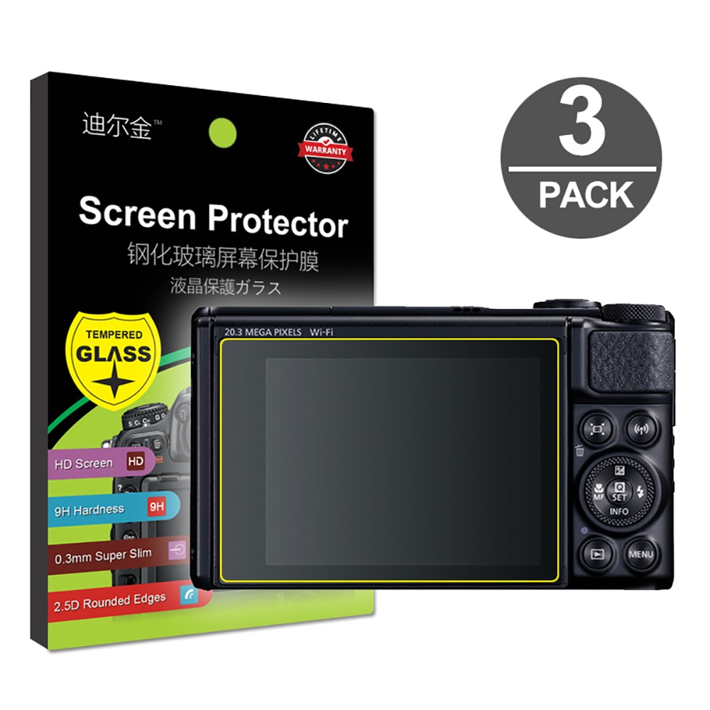 Bruni Protecteur décran Compatible avec Canon PowerShot SX60 HS Film Protecteur Cristal Clair Écran Protecteur 2X 