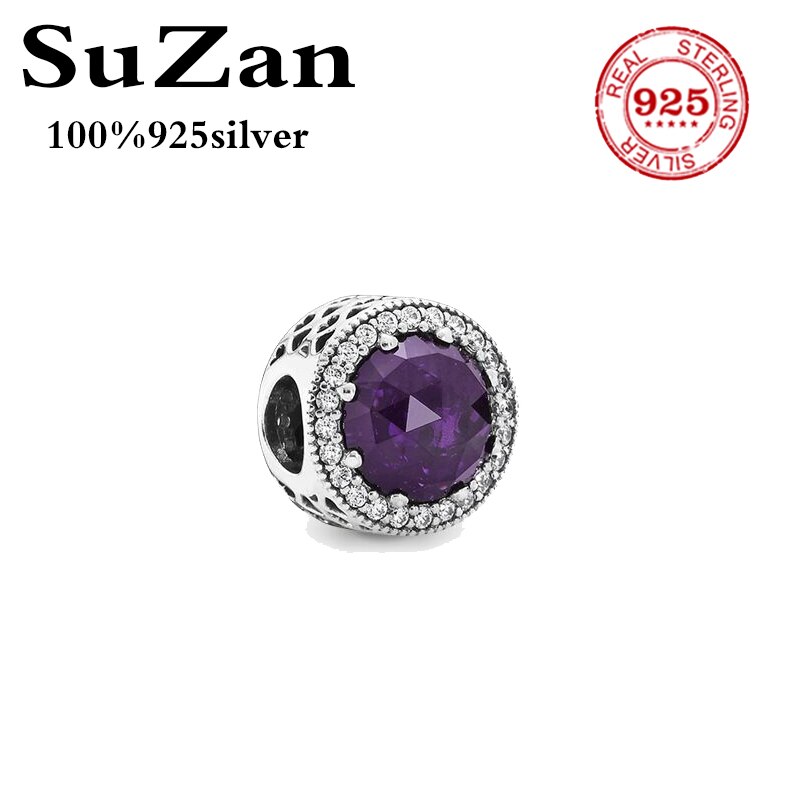 Suzan Reale Dell'argento Sterlina 925 del Branello di Fascino del Reflexions Eleganza Clip Con Perline di Cristallo Misura Pan Braccialetti Donne Gioielli Fai Da Te: style11