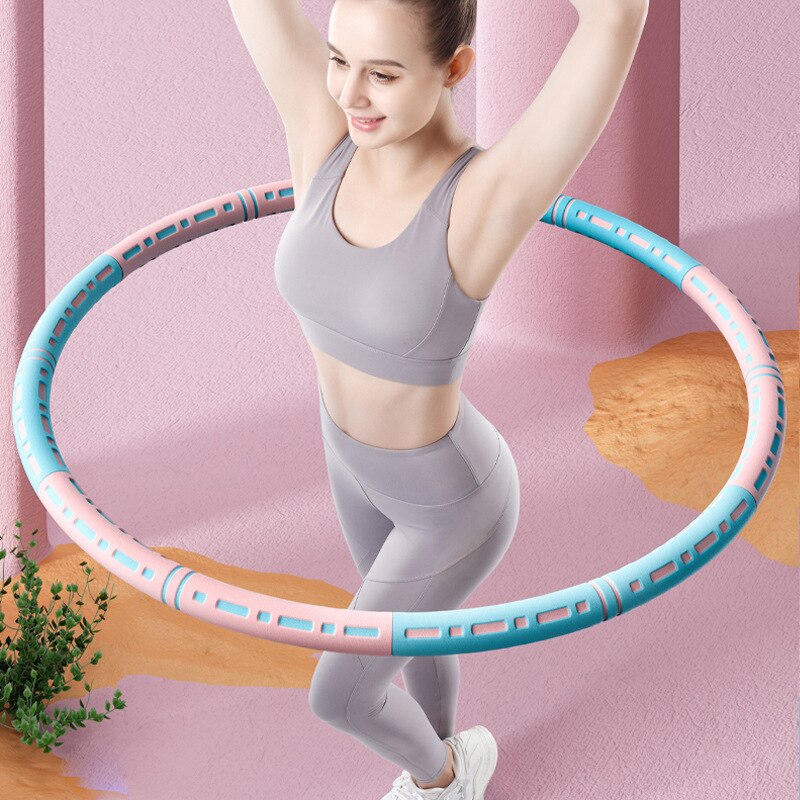 Fitness Sport Hoop Verwijderbare 6 Sectie Foam Hoepel Gym Body Building Workout Taille Afvallen Cirkel Indoor Crossfit Apparatuur