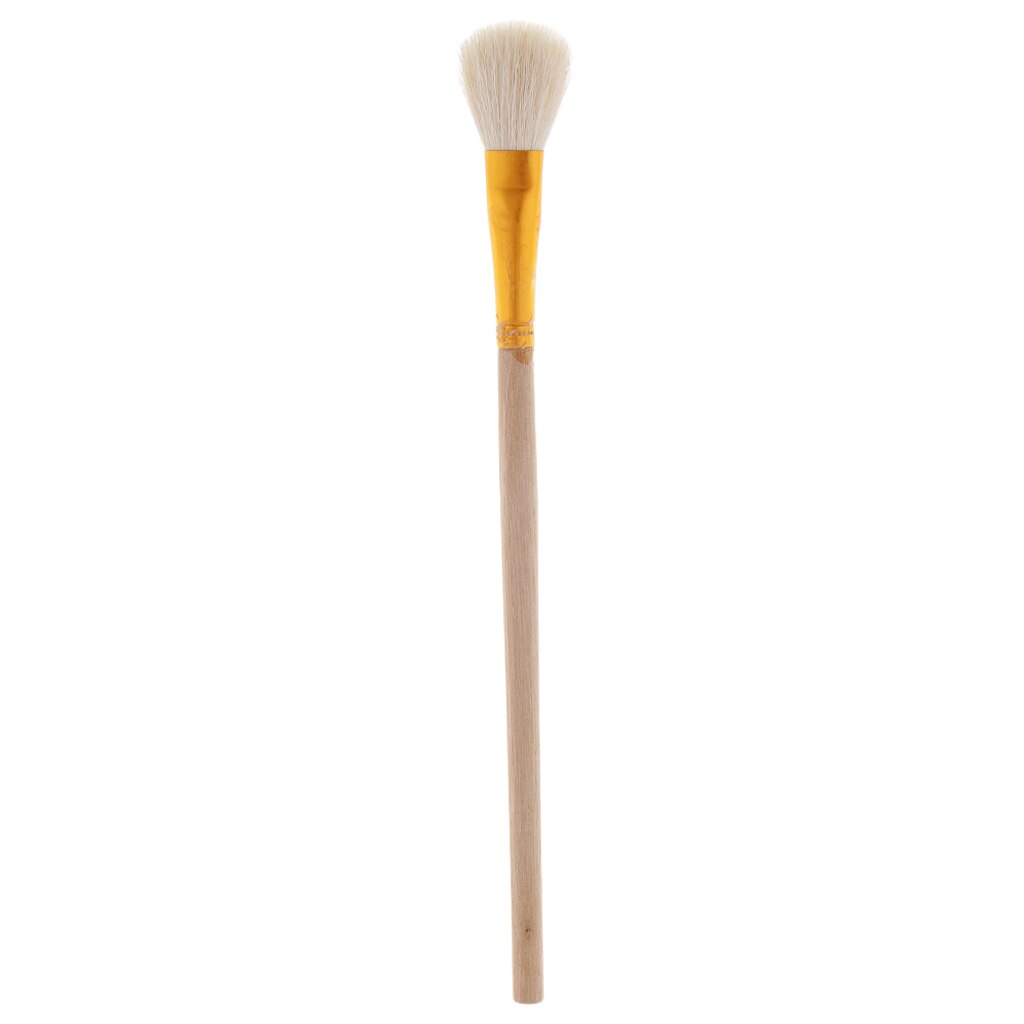 Brocha de madera de arcilla con cabeza grande de cerámica, pinceles de pintura de artistas, herramienta de limpieza para modelado de esculturas cerámicas de arcilla: 19cm